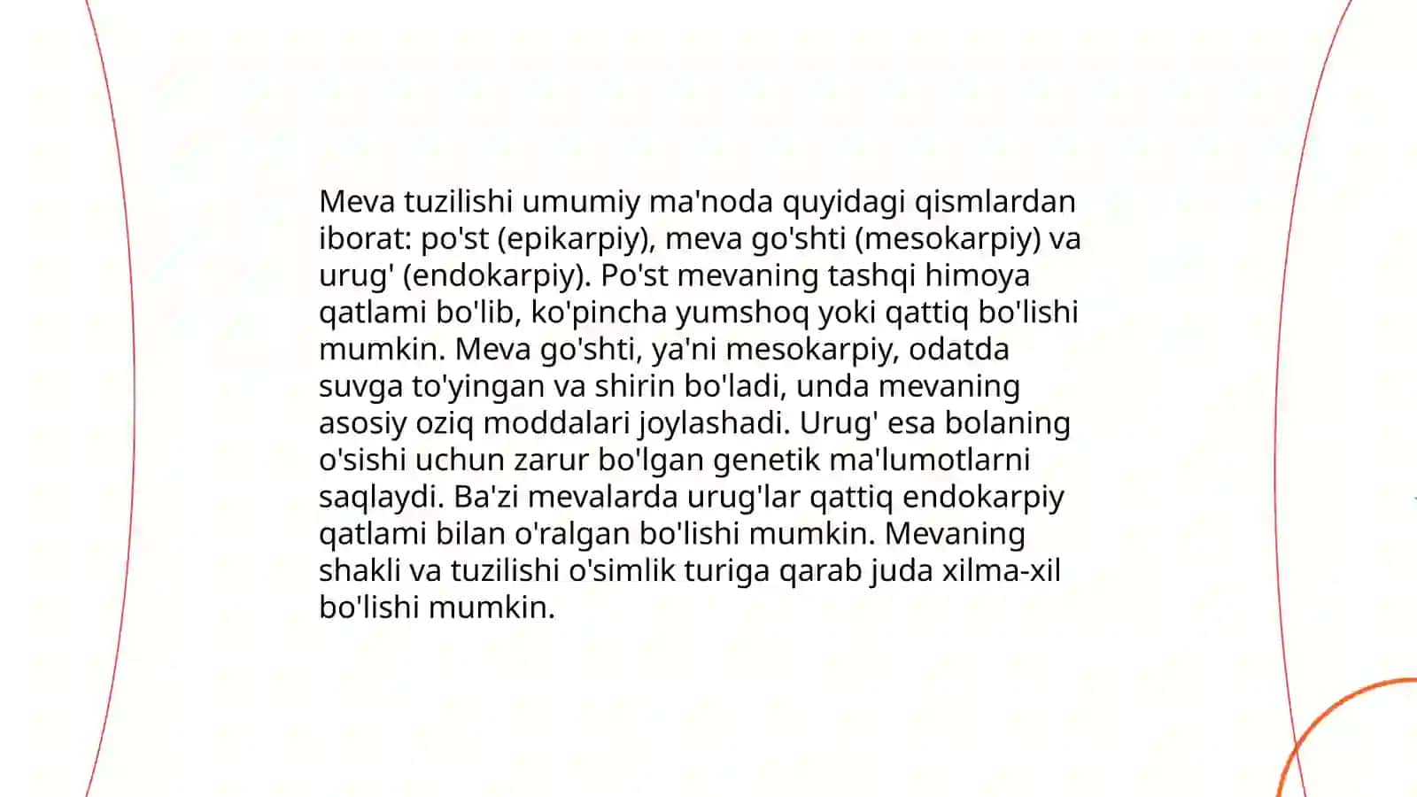 Meva xillari va urugʻ tuzulishi.Oʻsimliklarni urugʻ va meva orqali tarqalishi 4