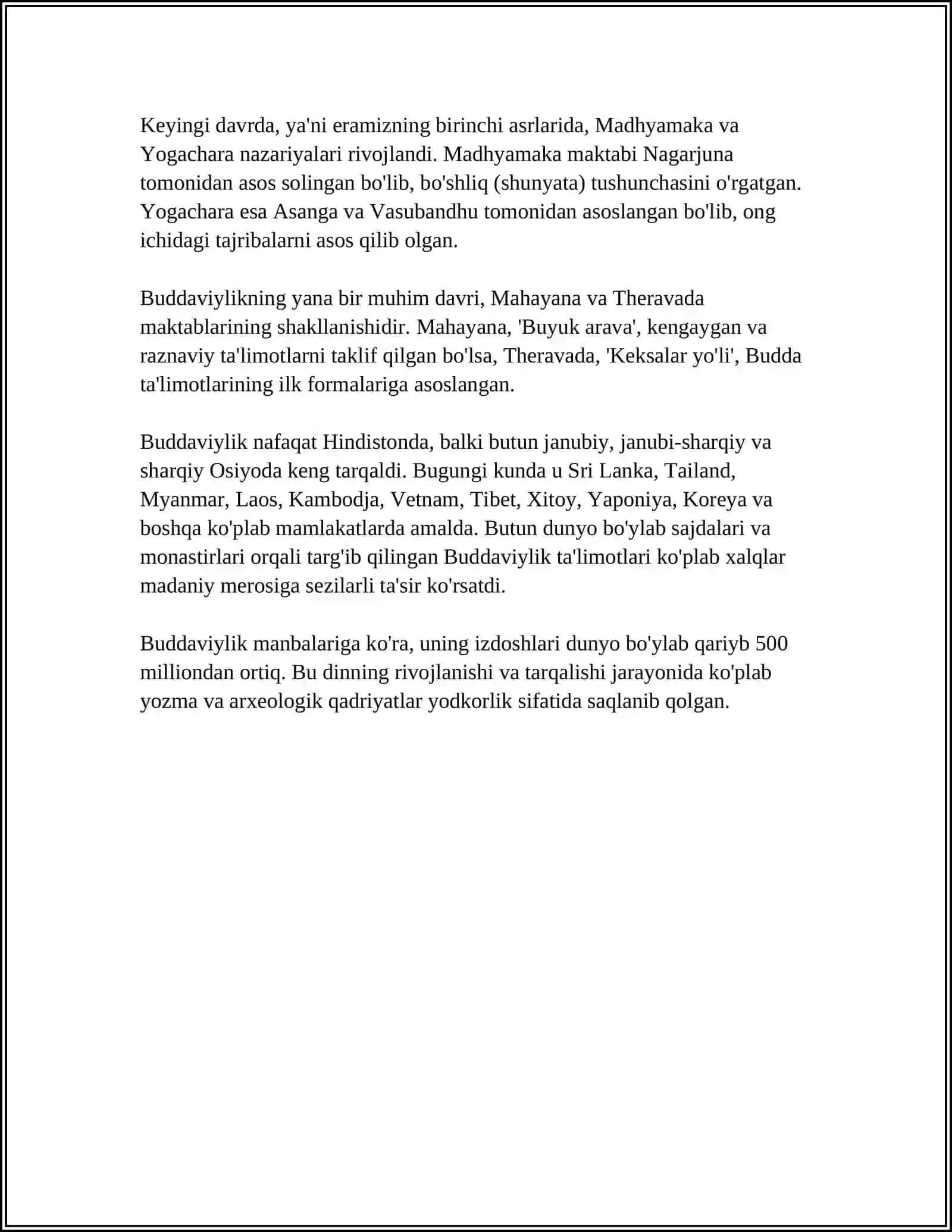 BUDDAVIYLIK ASOSIY MANBALARI 4