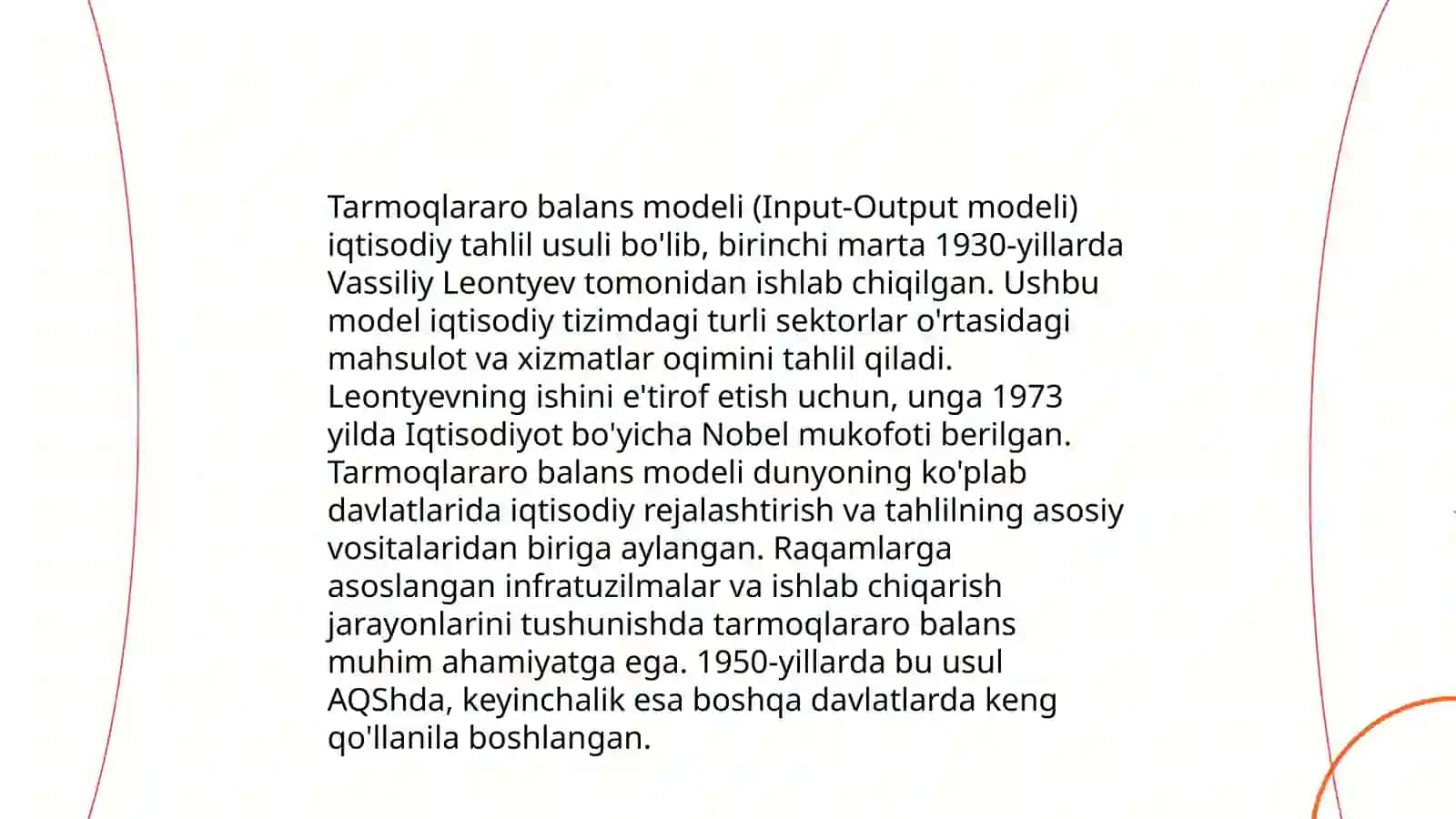 Milliy iqtisodiyotning tarmoqlararo balans modeli 4