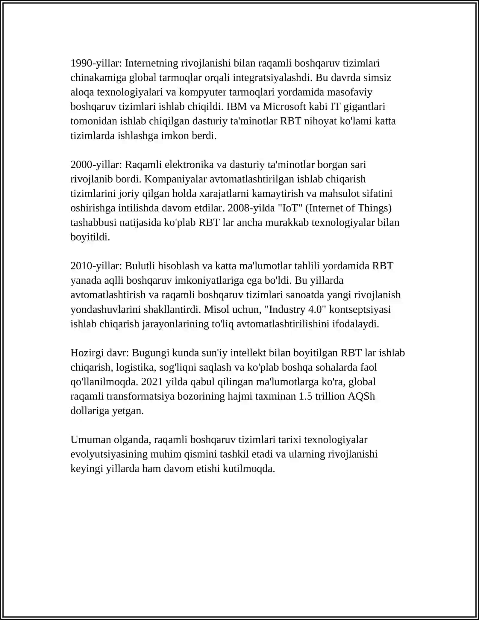RAQAMLI BOSHQARUV TIZIMLARIGA KIRISH RAQAMLI BOSHQARUV TIZIMLARI TUSHUNCHASI 4