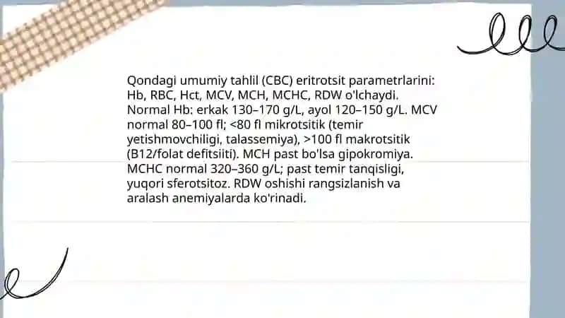 Anemiyalar labarotor differensial diagnostikasi 4