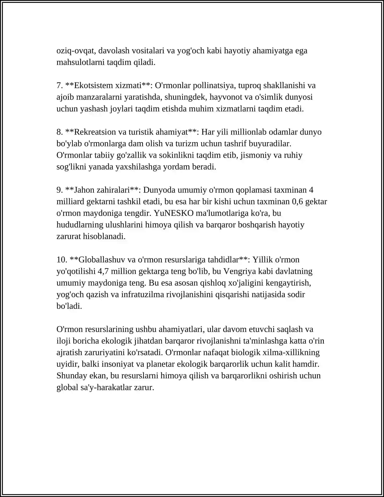 ORMAN RESURSLARI HAQIDA 4