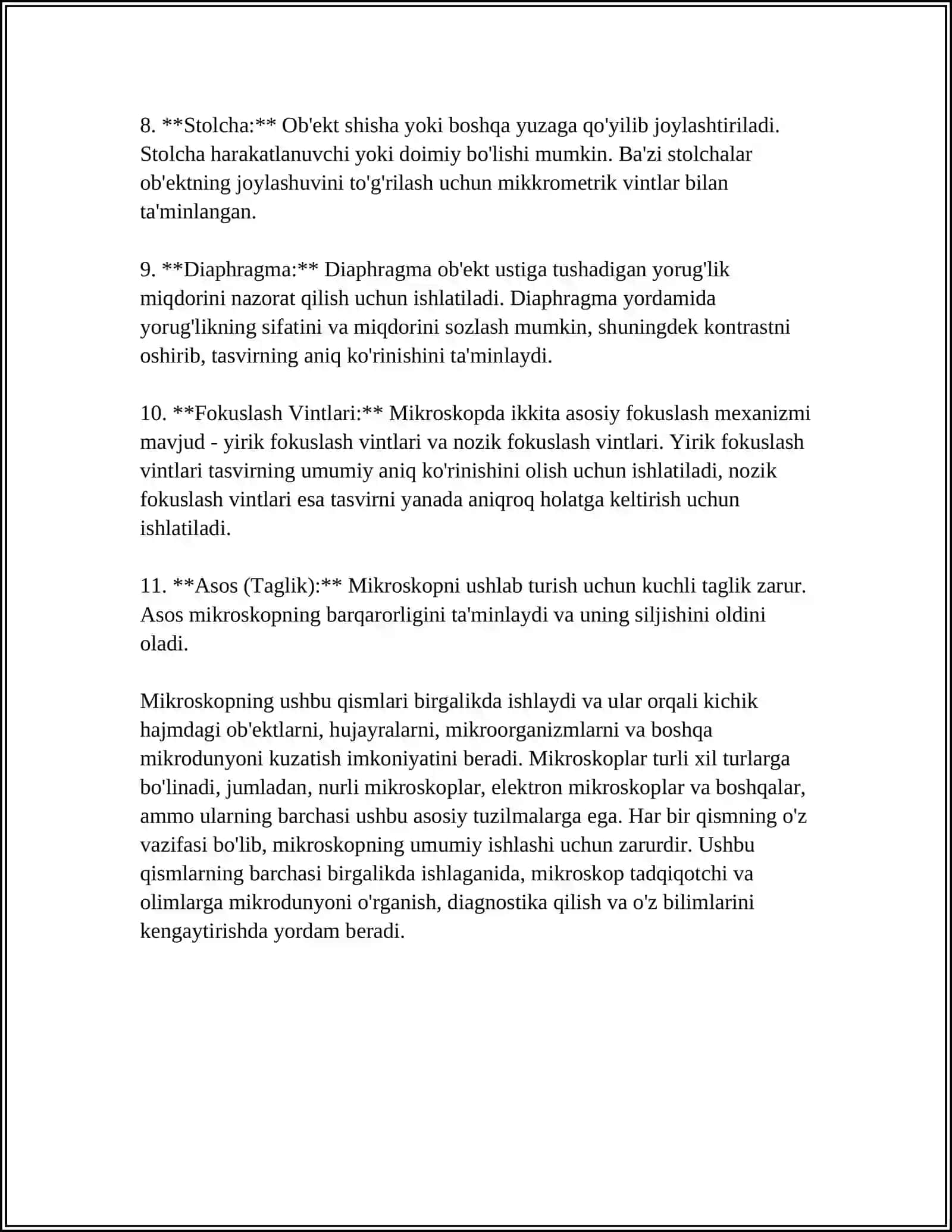 MIKROSKOP TUZILISHI VA UNING KATTALASHTIRISHI 4