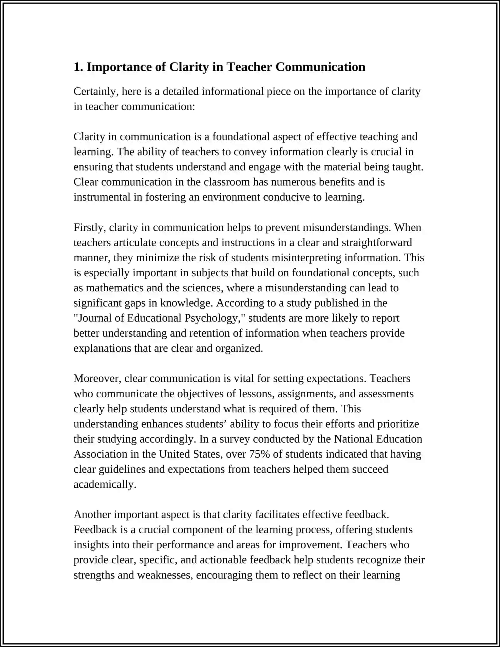 THE MAIN ISSUES OF TEACHER’S SPEECH ARE CLEAR, LOGICAL, EFFECTIVE AND APPROPRIATE 4