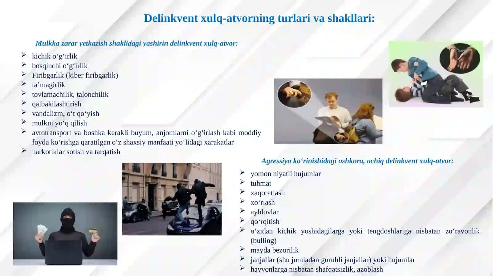 Voyaga yetmaganlar oʻrtasida delinkvent xulq-atvor va profilaktikasi 4