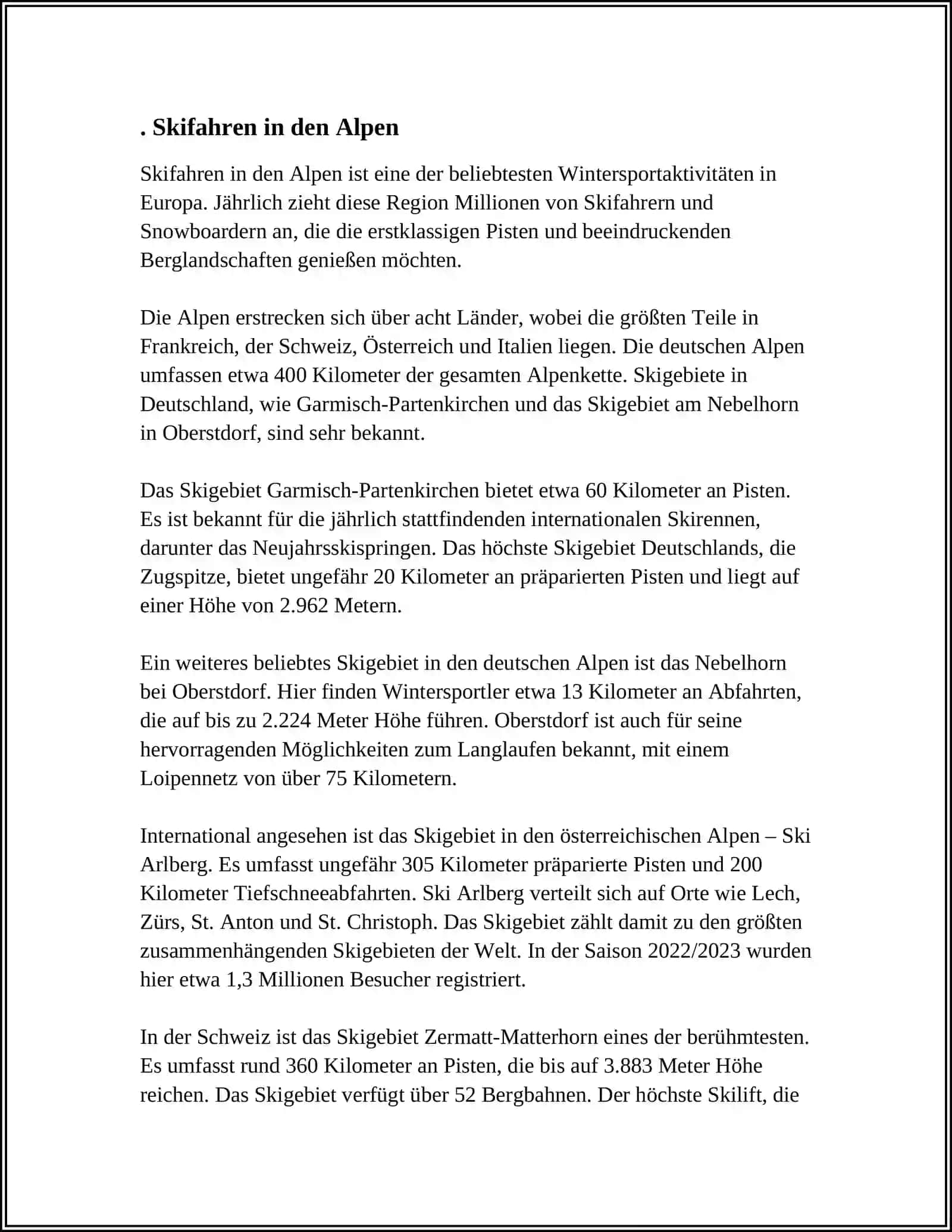 Skifahren in den Alpen 4