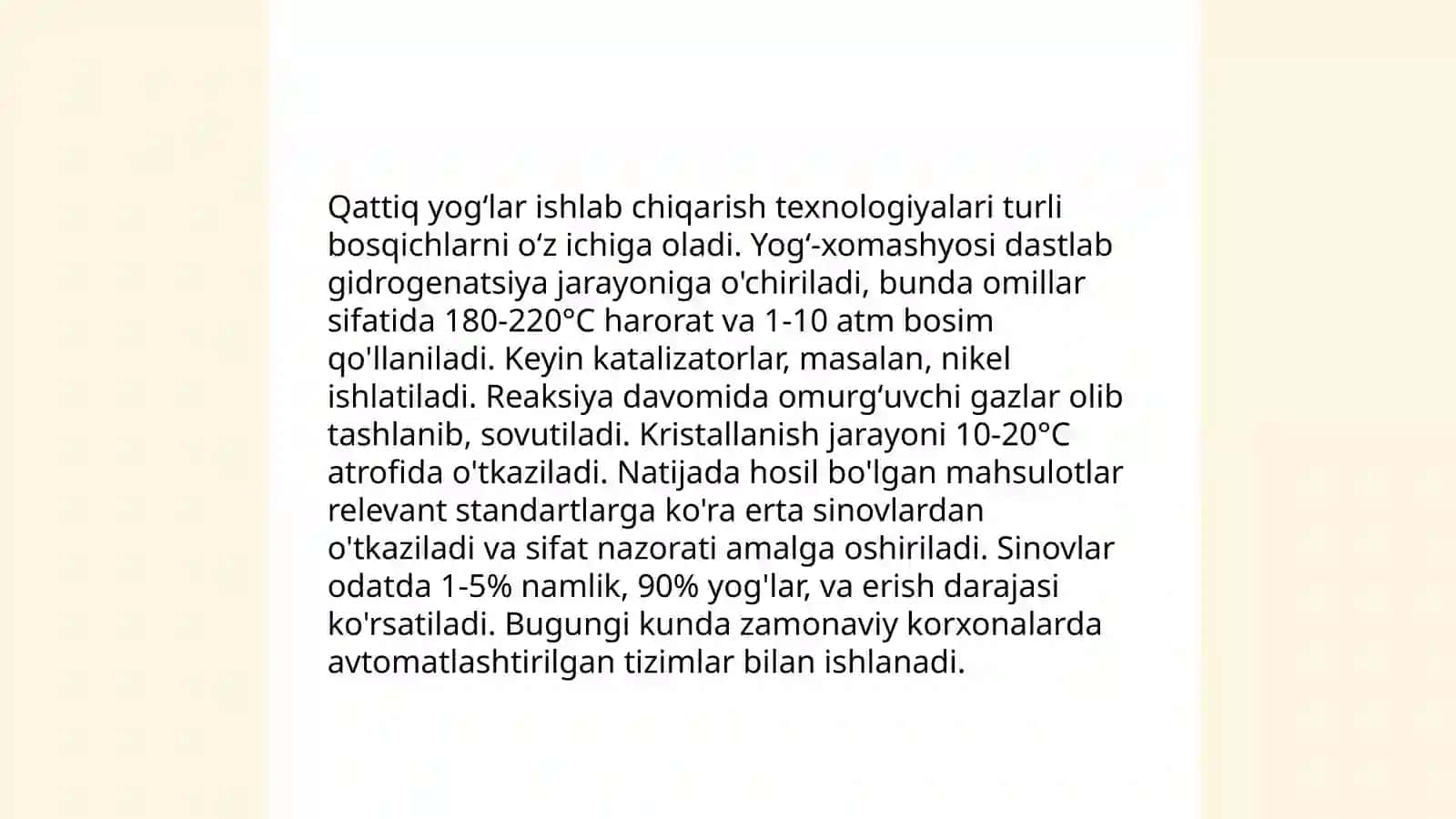 Qattiq yogʻlar va yuvuvchi vositalarni ishlab chiqarish istiqbollari 4