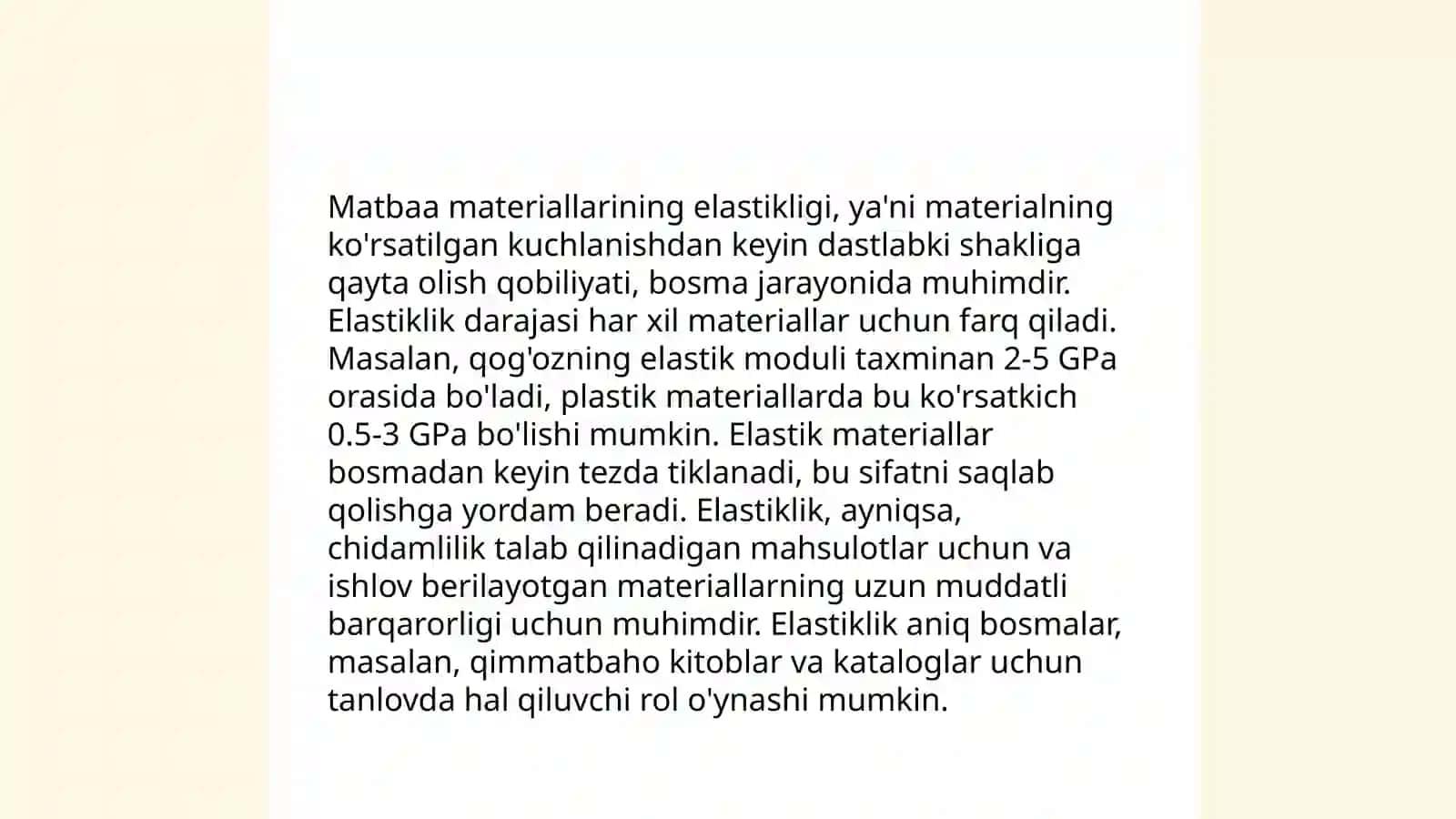Bosma jarayonida sodir bo‘ladigan fizik mexanik hodisalar va ularning bosma sifatiga ta’sirini o‘rganish 4