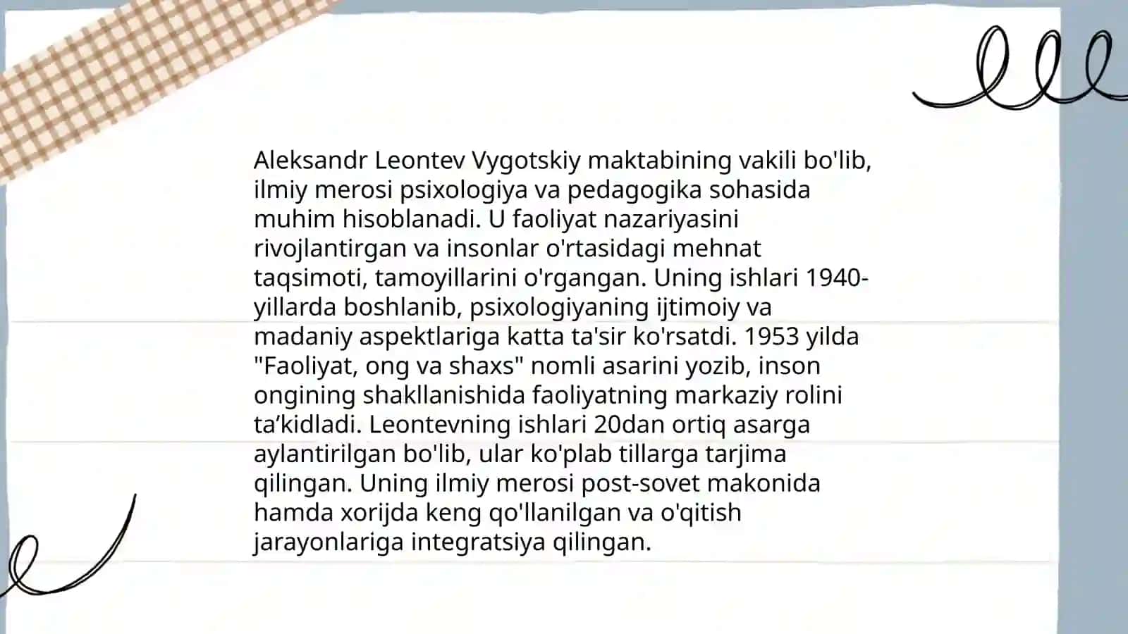 Deyatelnost nazariyasining tarixi 4