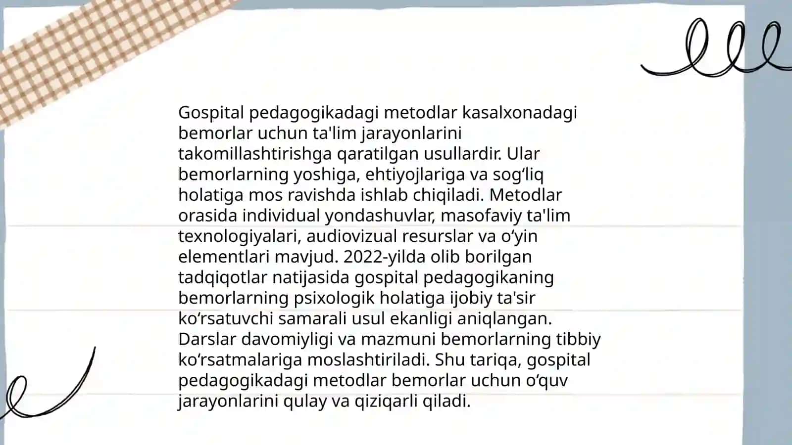 Gospital pedagogikasi fanining metodologik asoslari 4
