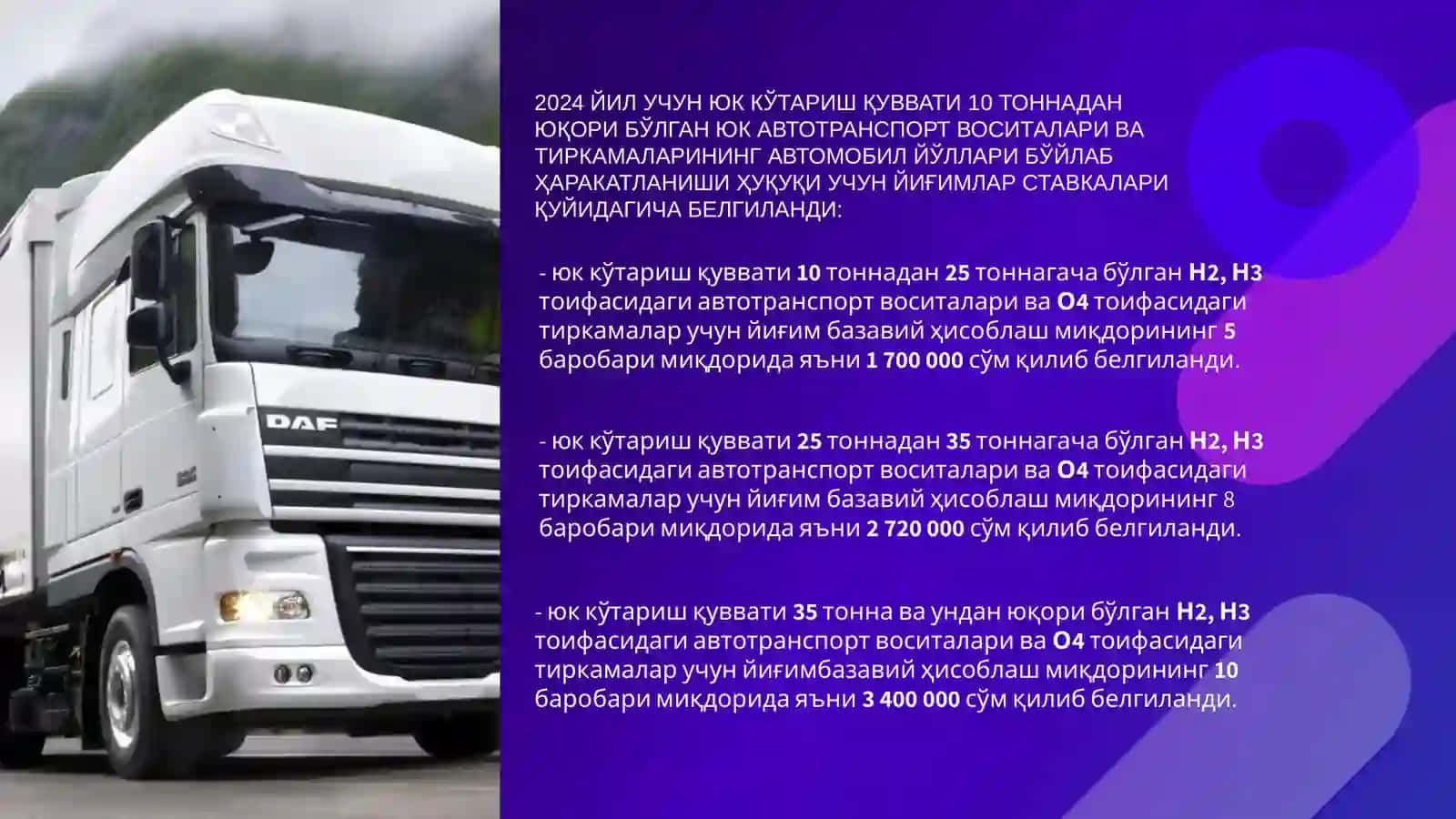 Солиқ ва бюджет сиёсатининг 2024 йилга мўлжалланган асосий йўналишлари қабул қилинганлиги муносабати билан 4