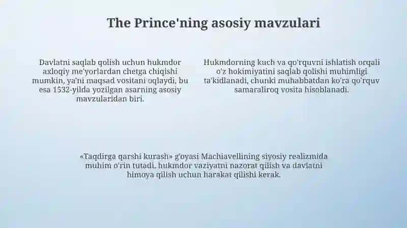 Machiavellining Xukmdorasi Buyicha Taqdimot 4