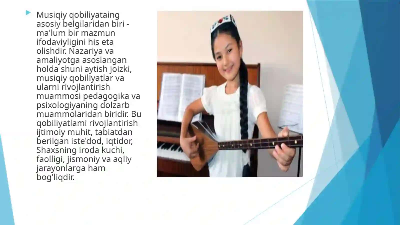 BOLALARNING MUSIQAVIY TA’LIM METODIKASI 4