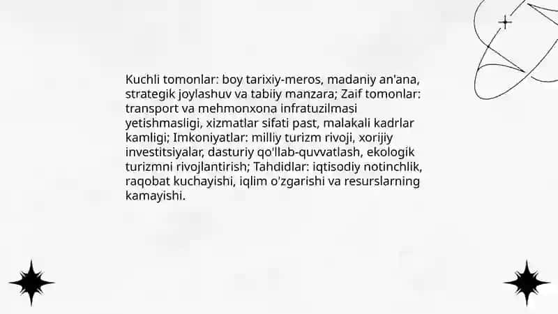 Namanganni 2030 yilgacha turizm strategiya rejasini qoʻshish 4