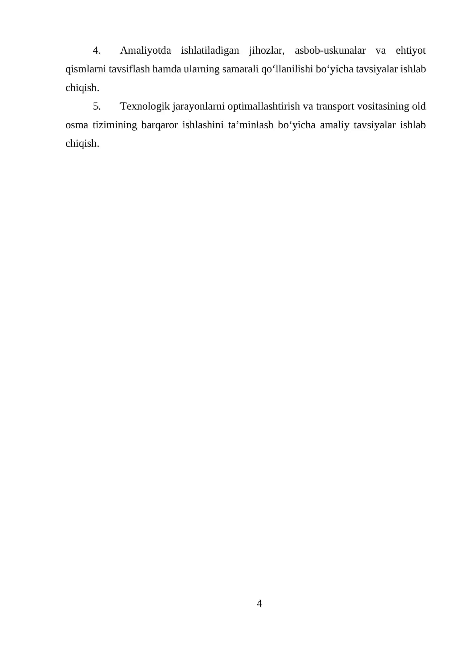 Old osma tizimi amortizatorlari va sharli tayanchlarini (sharovoy) almashtirish texnologik xaritasi 4
