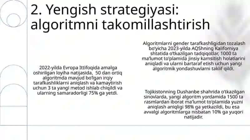 AI etikasi: Algoritmlardagi tarafkashlik va adolatni hal qilish 4