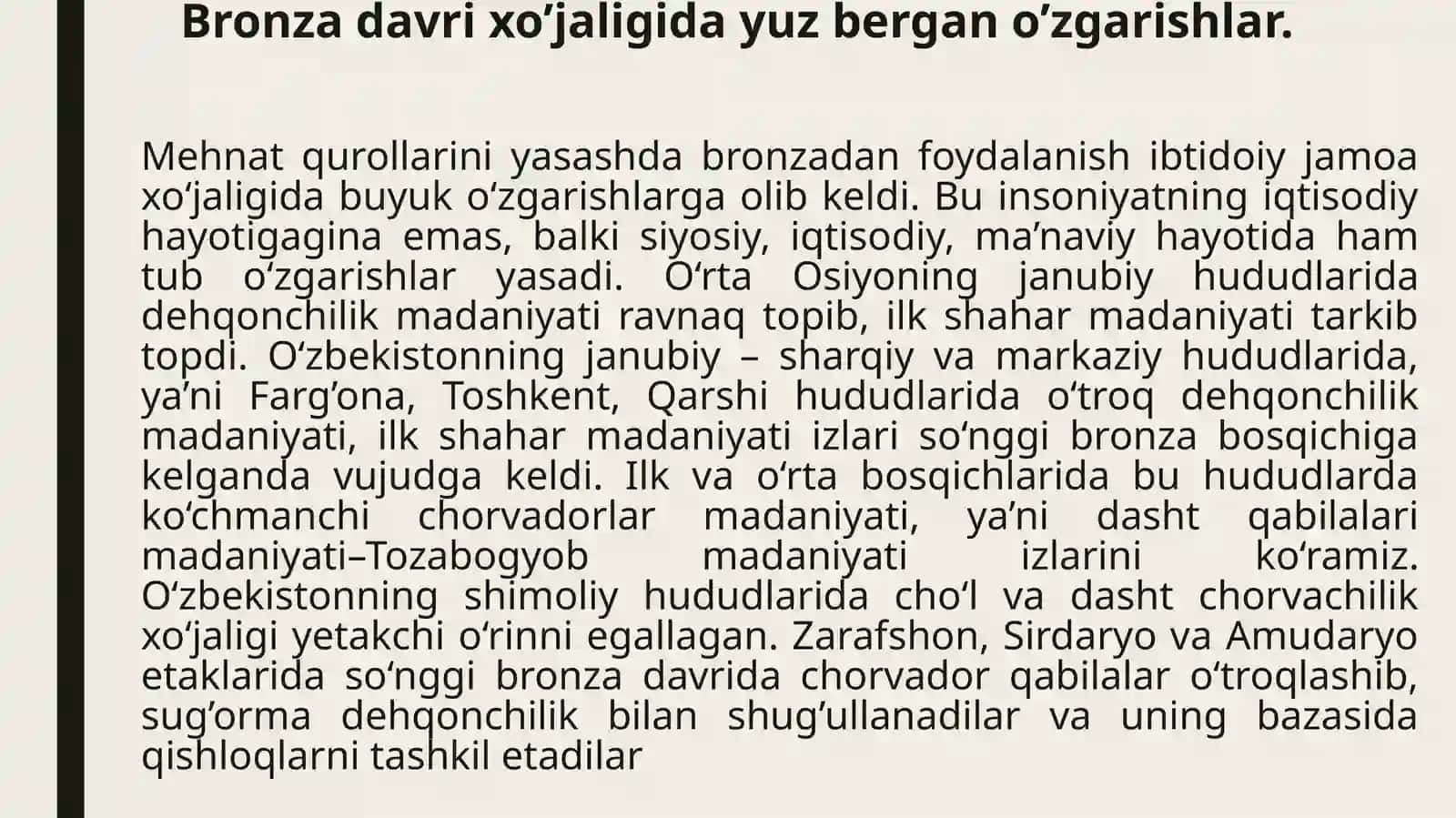 Bronza davri va uning o’rganilishi 4