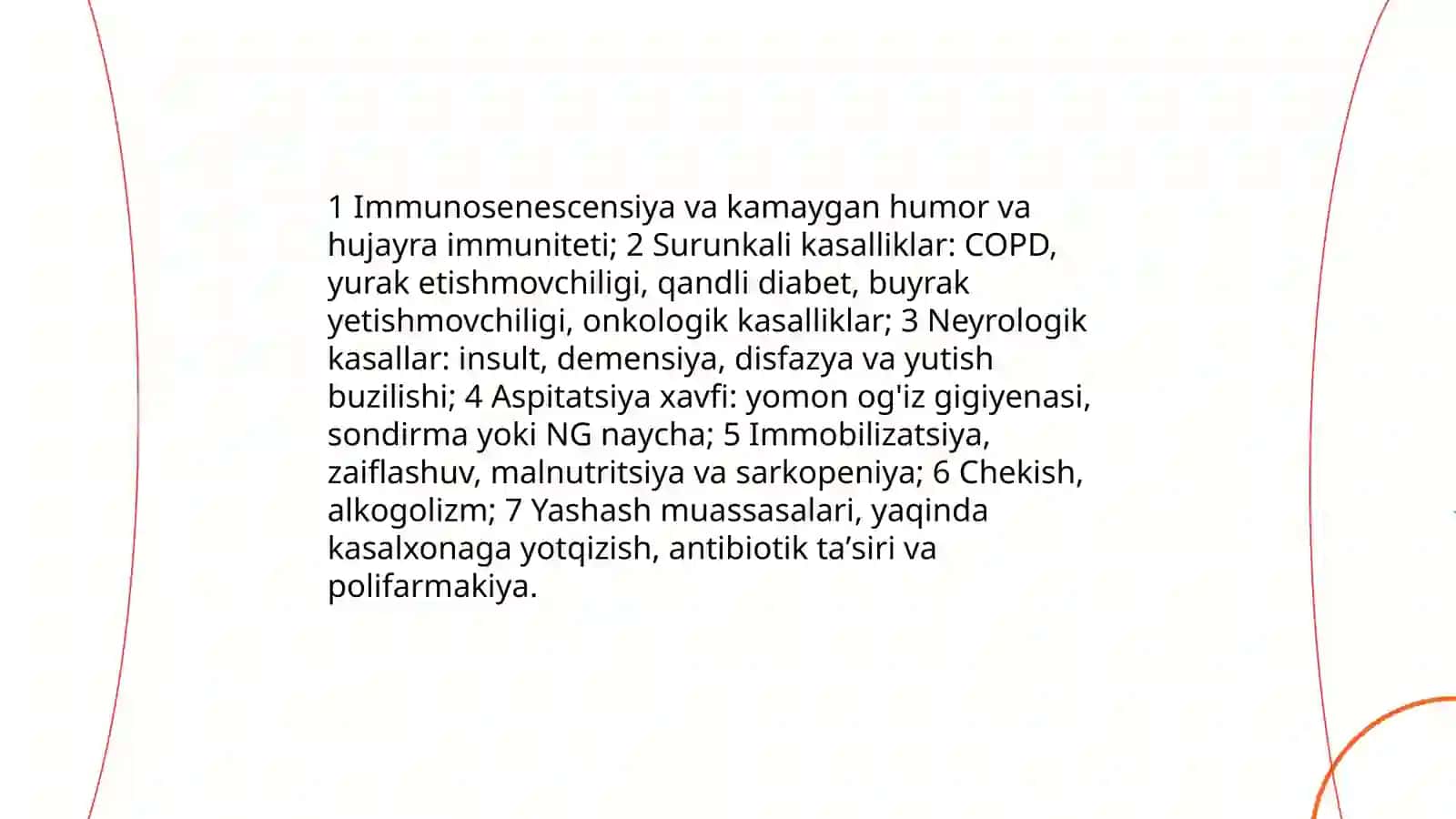 Keksa yoshli bemorlarda o'choqli va krupoz pnevmoniya 4