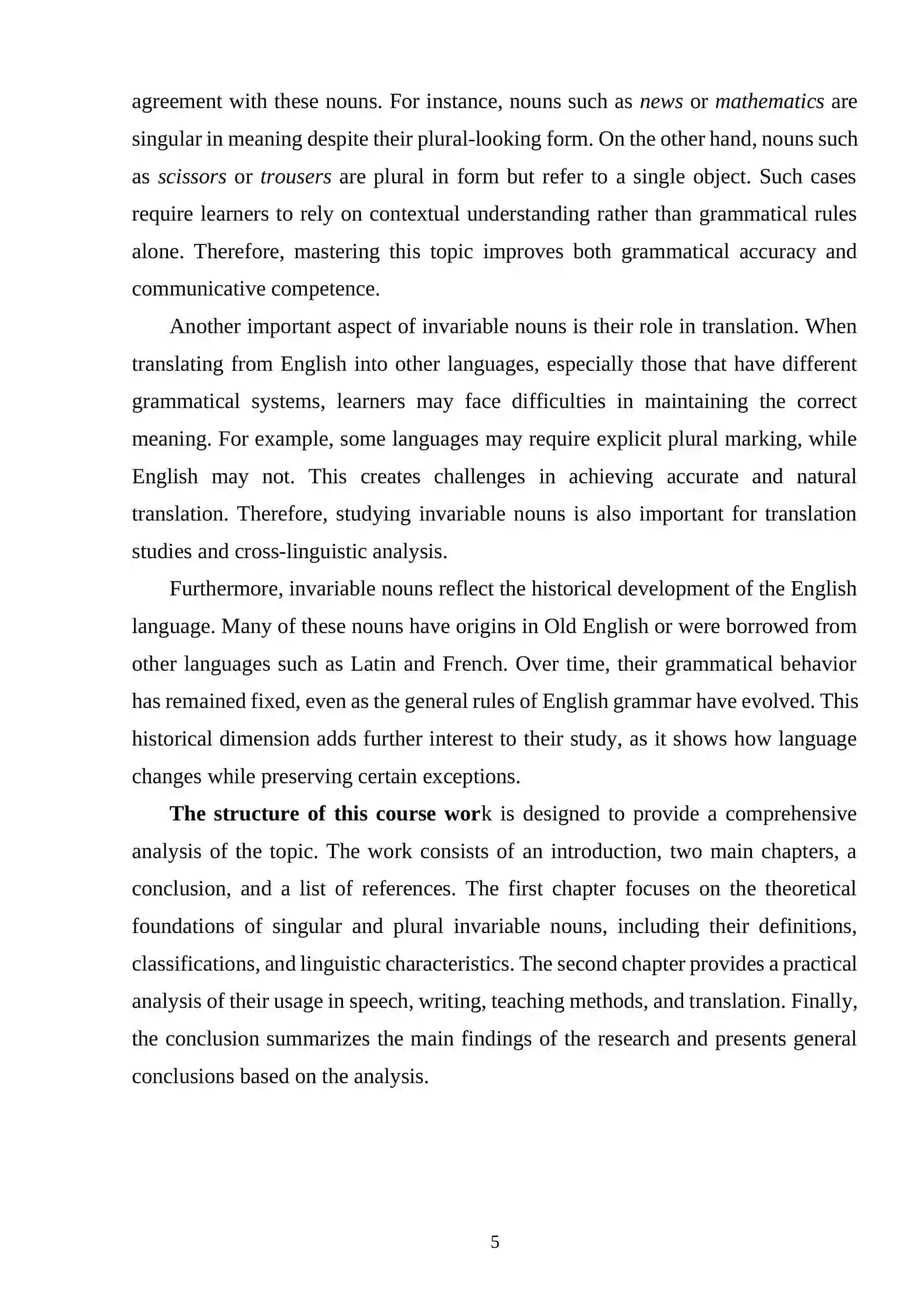 Singular and plural invariable nouns 4