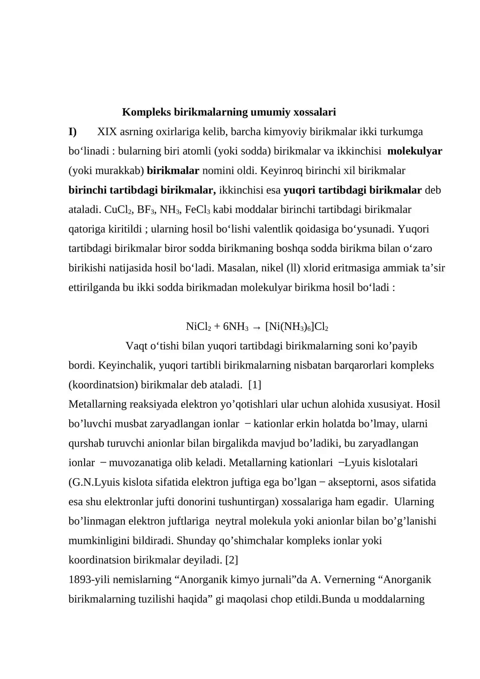 Geksaaminnikel(II)xlorid tuzining olinishi va xossalari 4
