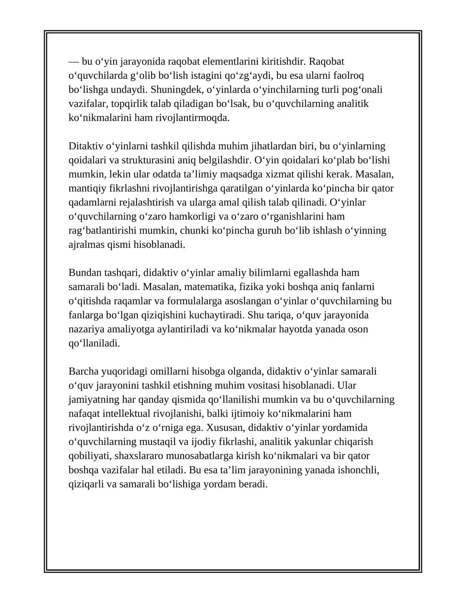 DITAKTIV OʻYIN 4