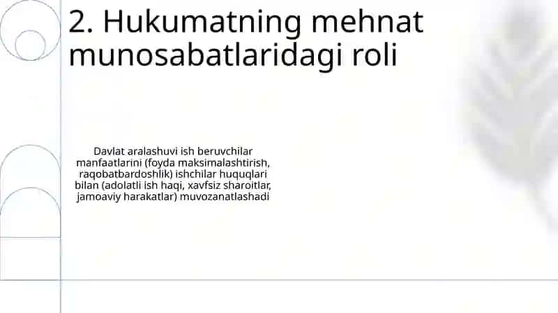 Mehnat hulq-atvorini ijtimoiy tartibga solish 4