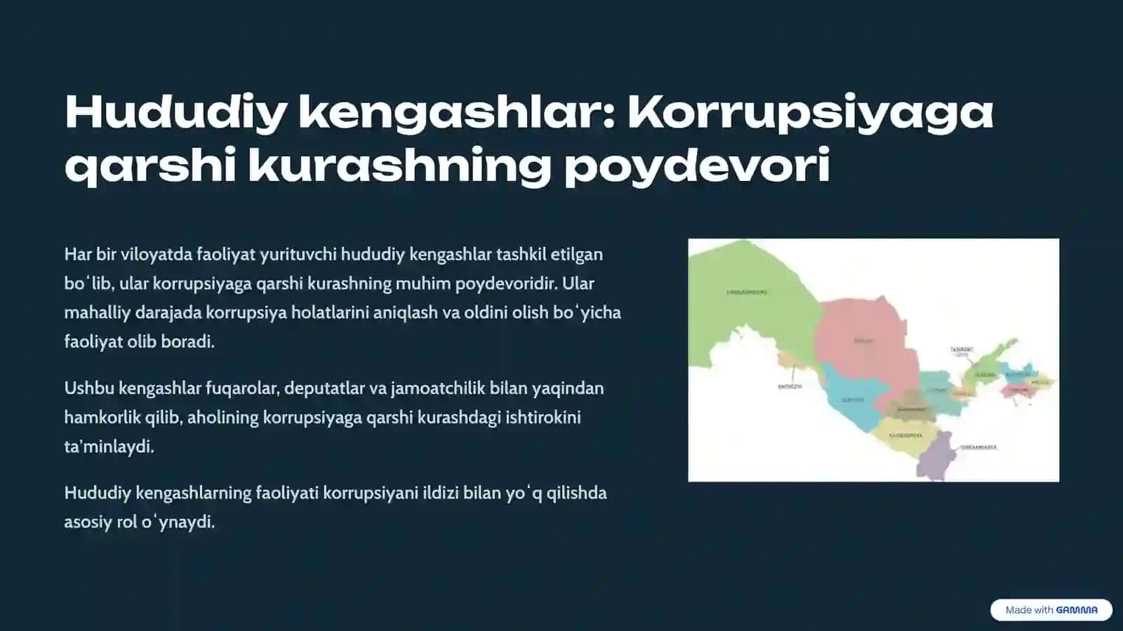 Korrupsiyaga qarshi kurashish Milliy kengashi va hududiy kengashlari 4