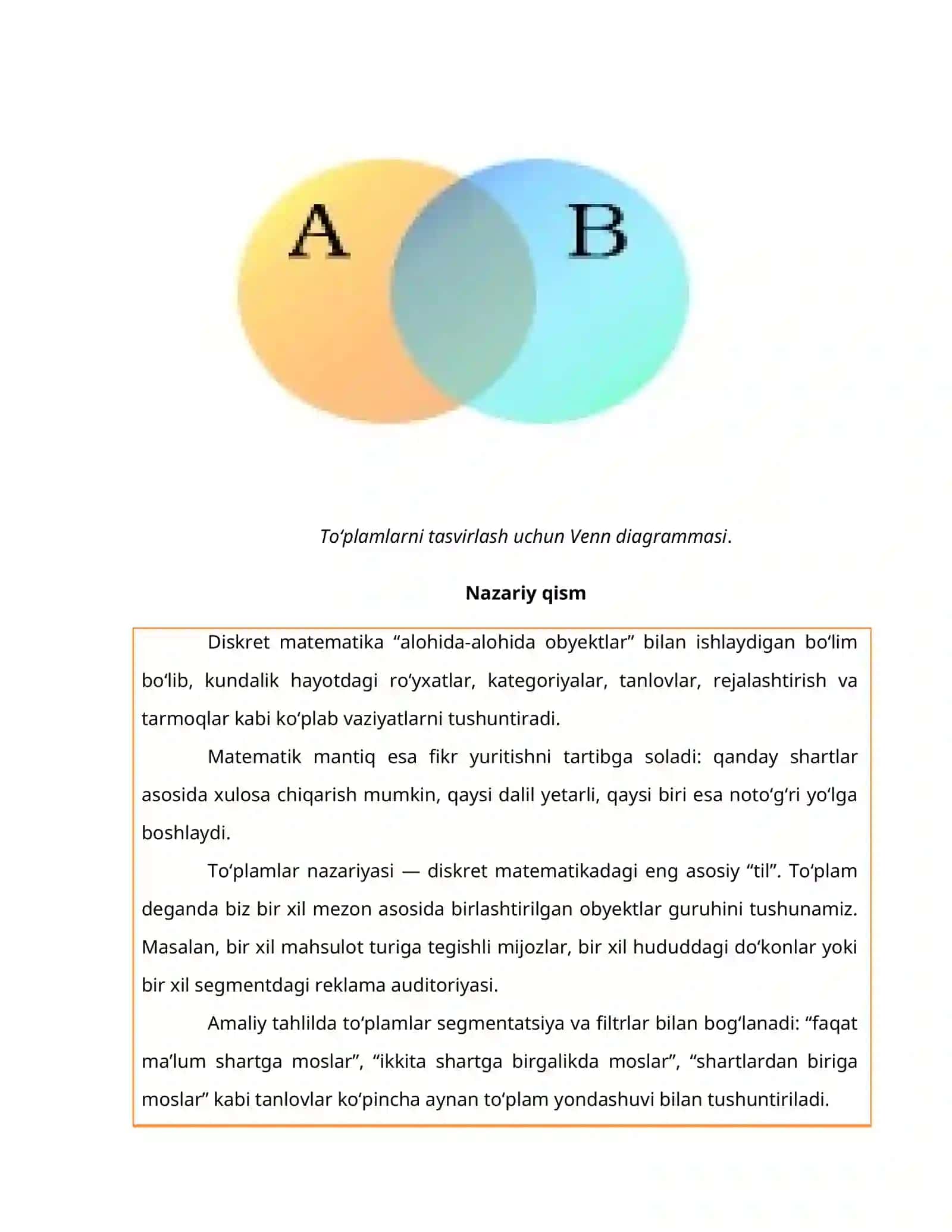 Diskret tuzilmalar fanidan ishchi daftar 4