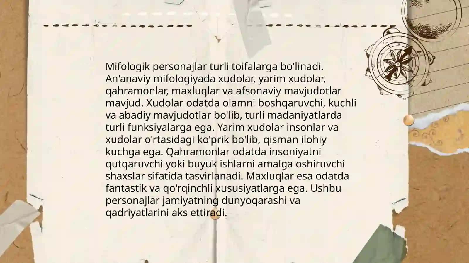 Folklor janrdagi asar tahlili: mif, afsona 4