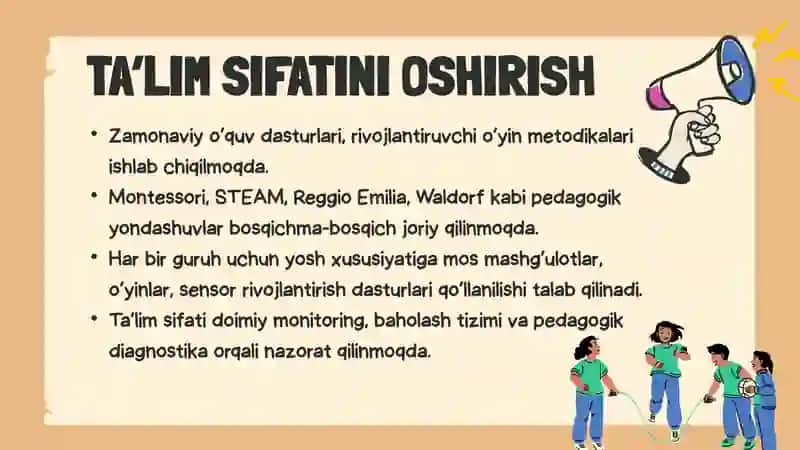MAKTABGACHA TALIM TIZIMI RIVOJLANISHINING USTUVOR YO'NALISHLARI 4