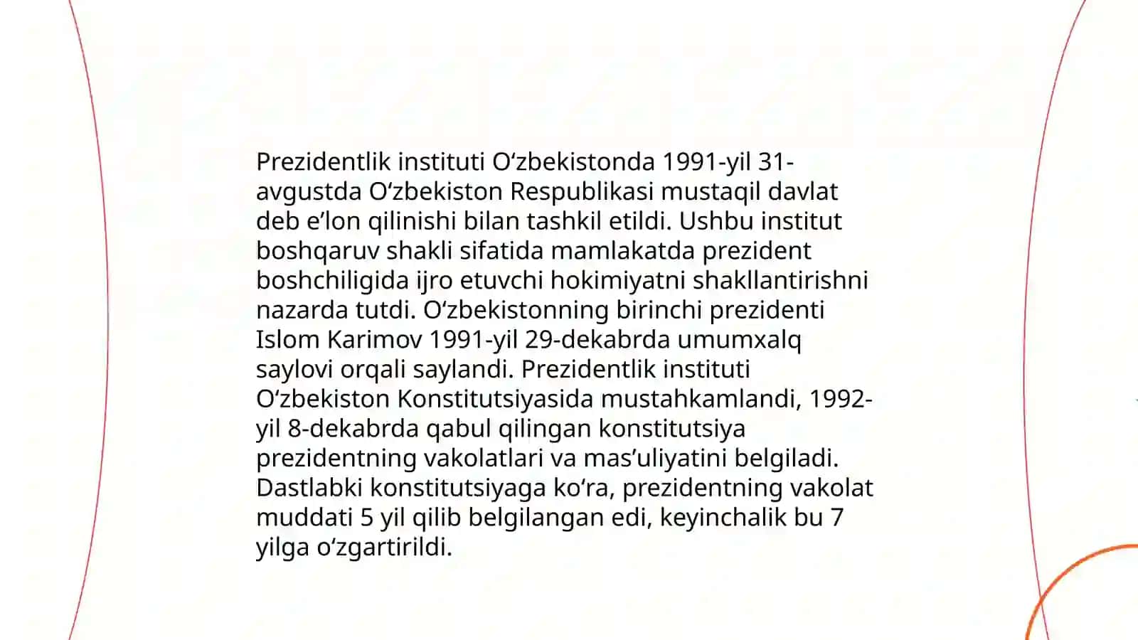 O'zbekiston Respublikasining Konstitutsiyasi 4