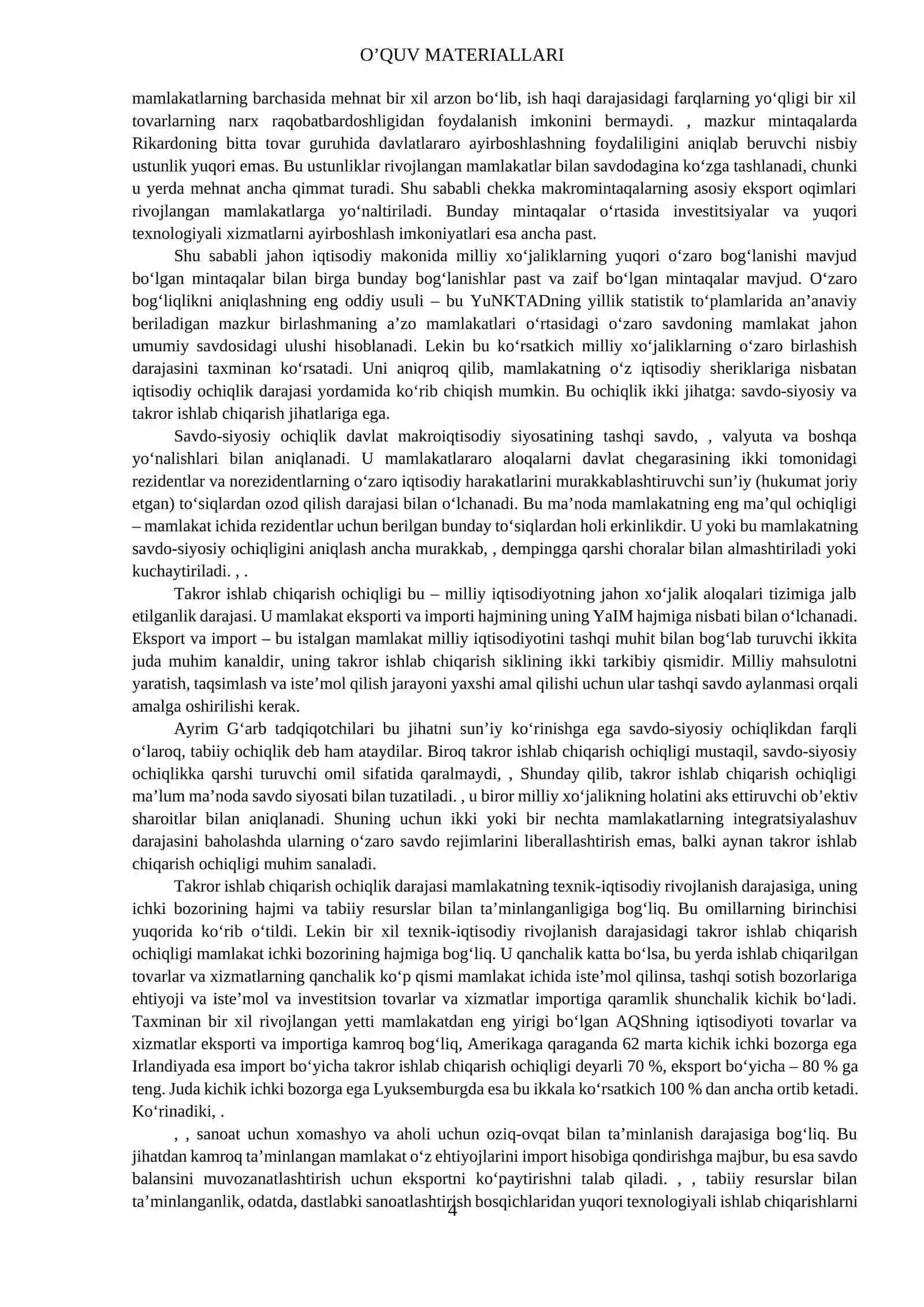 JAHON IQTISODIYOTI GLOBALLASHUVI MUAMMOLARINING OQIBATLARI VA HAL ETISH YO‘LLARI 4