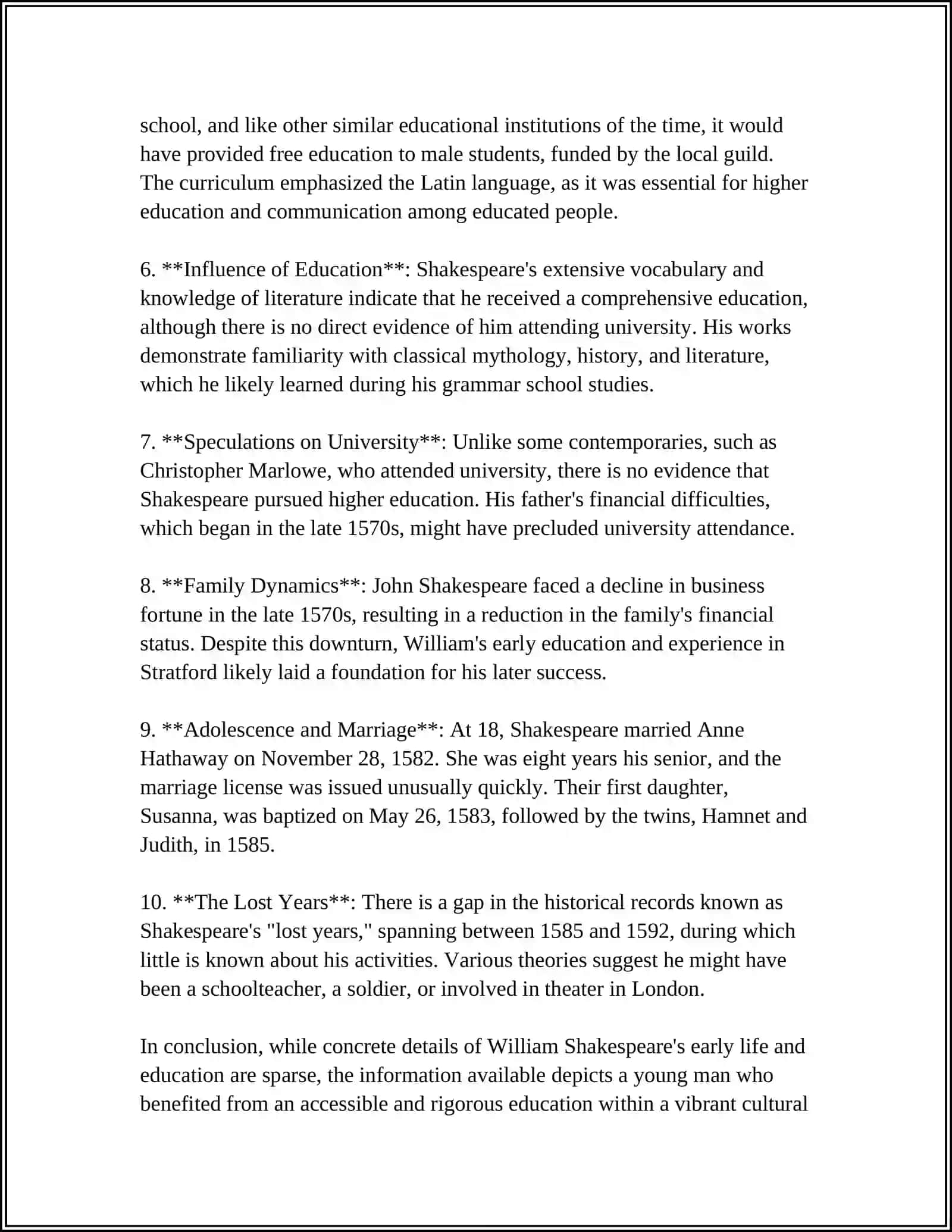 THE LIFE AND WARKS OF WILLIAM SHAKESPEAR 4
