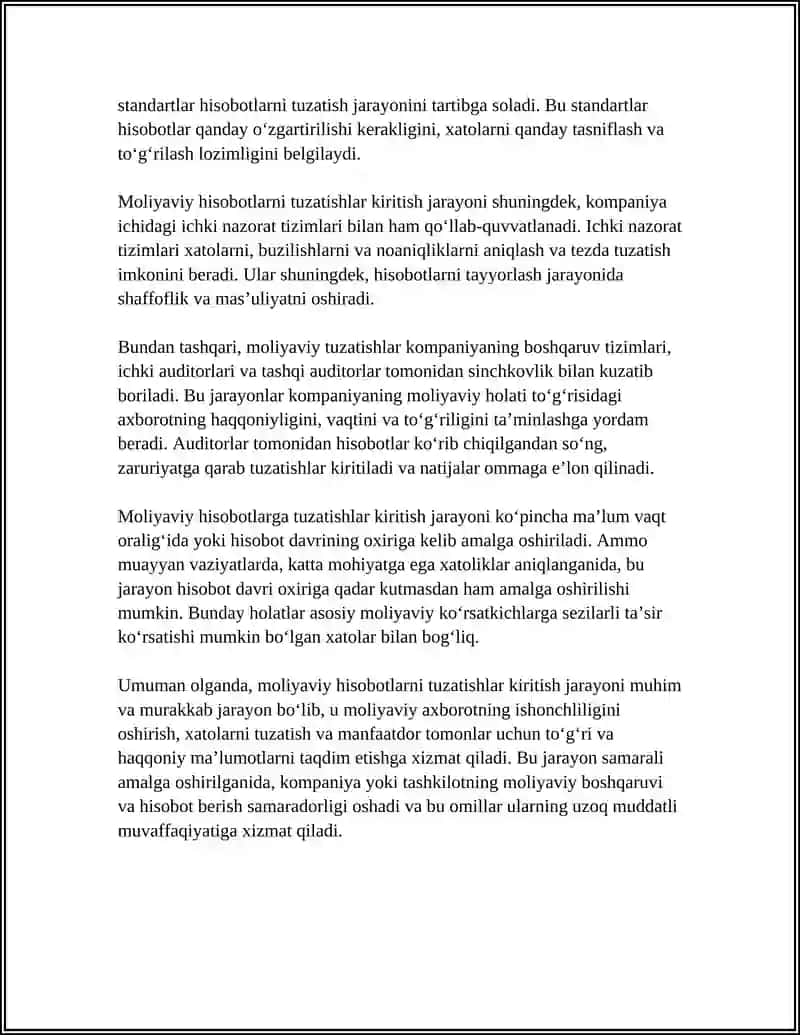 Moliyaviy Hisobotlarni Tuzatishlar Kiritishning Mazmuni va Mohiyati 4