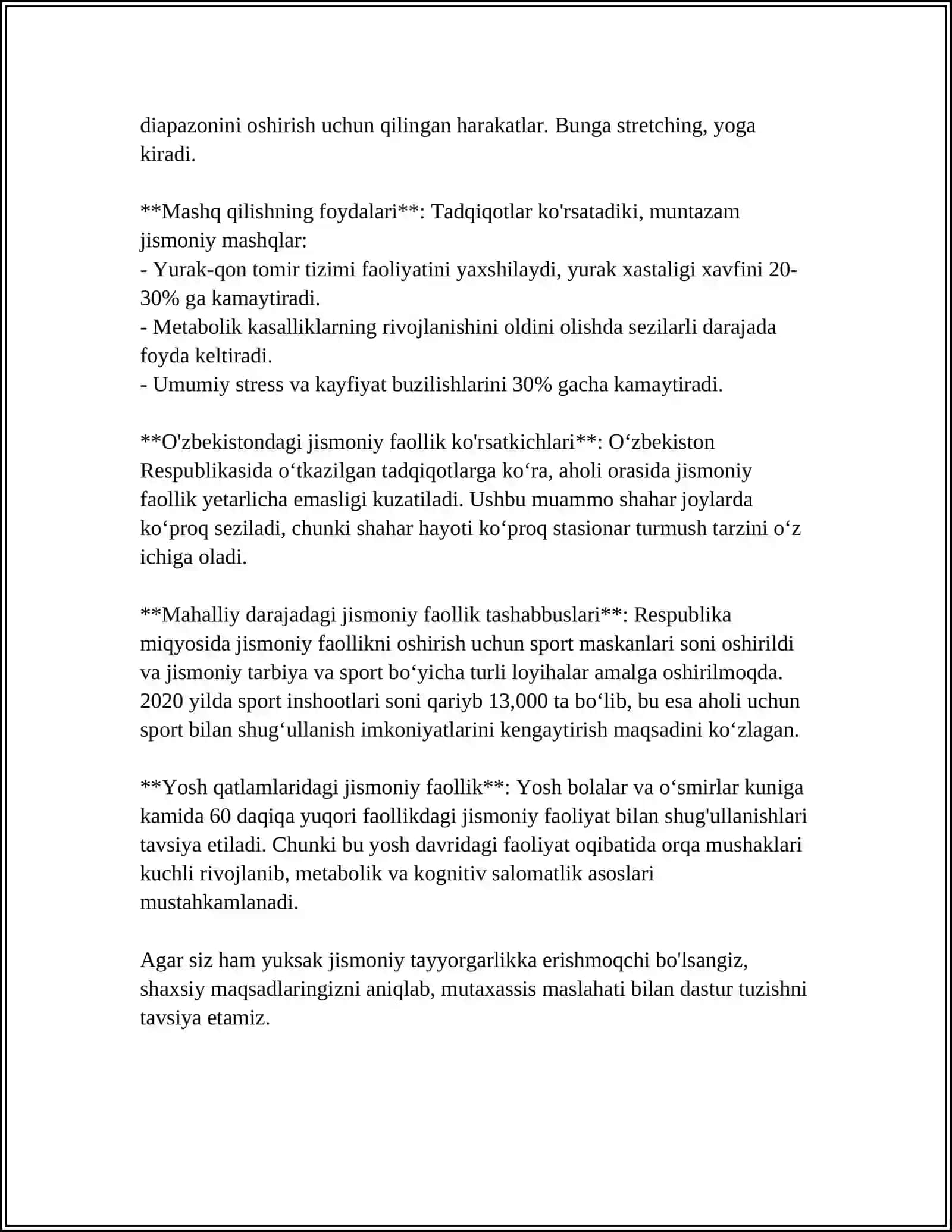 SPORT OʻYINLARI TURLARI BILAN MUSTAQIL SHUGʻULLANISH 4