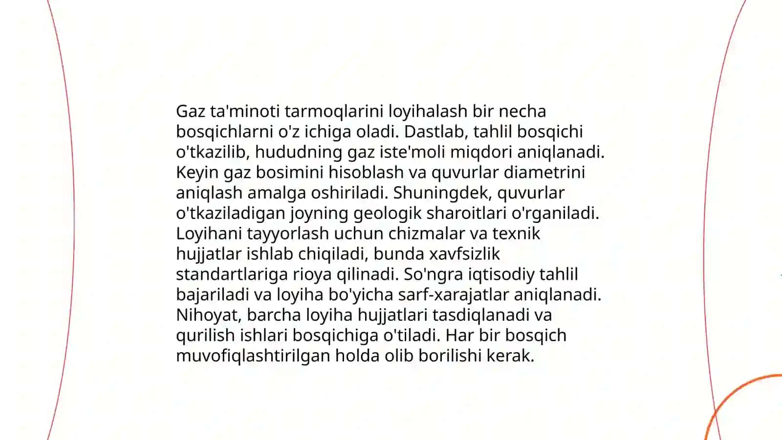 Gaz taminoti tizimini loyihalash va qurishni o’rganish 4