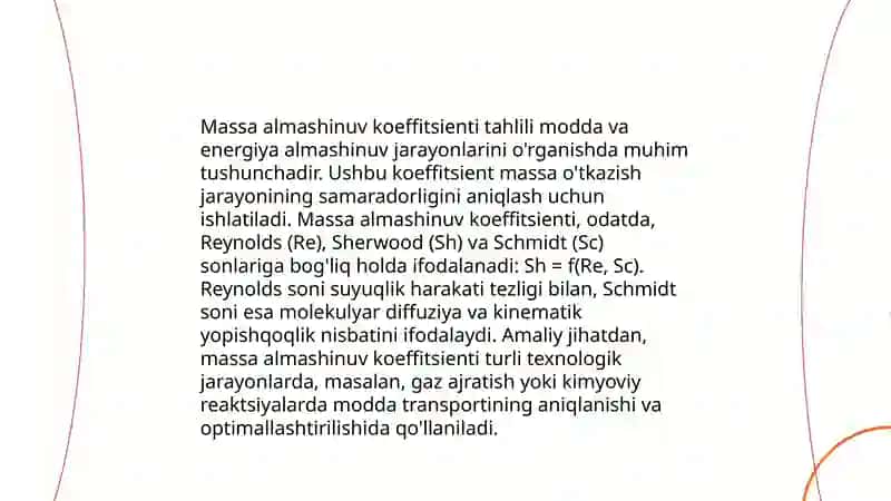 Massa almashinish qurilmalarini xisoblash 4