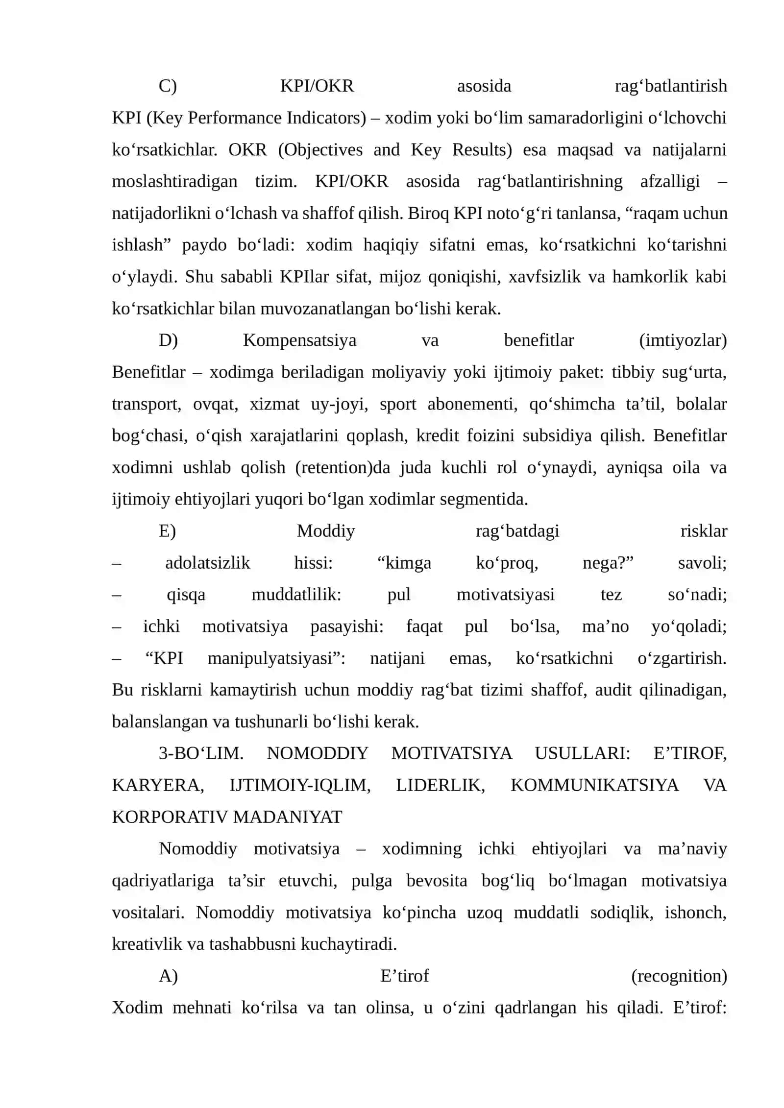 Xodimlarni rag‘batlantirish va motivatsiyalash usullari 4