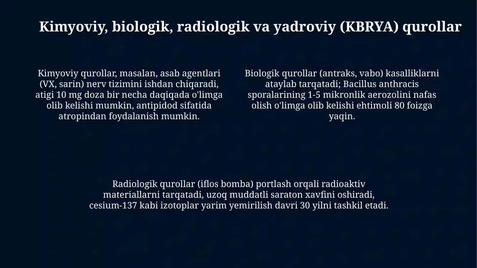Zamonaviy jangovar jarohatlovchi vositalar 4