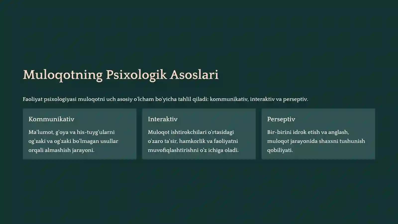 Faoliyat Muloqot Psixologiyasi: Emotsiyalar va Motivatsiyaning O'rni 4