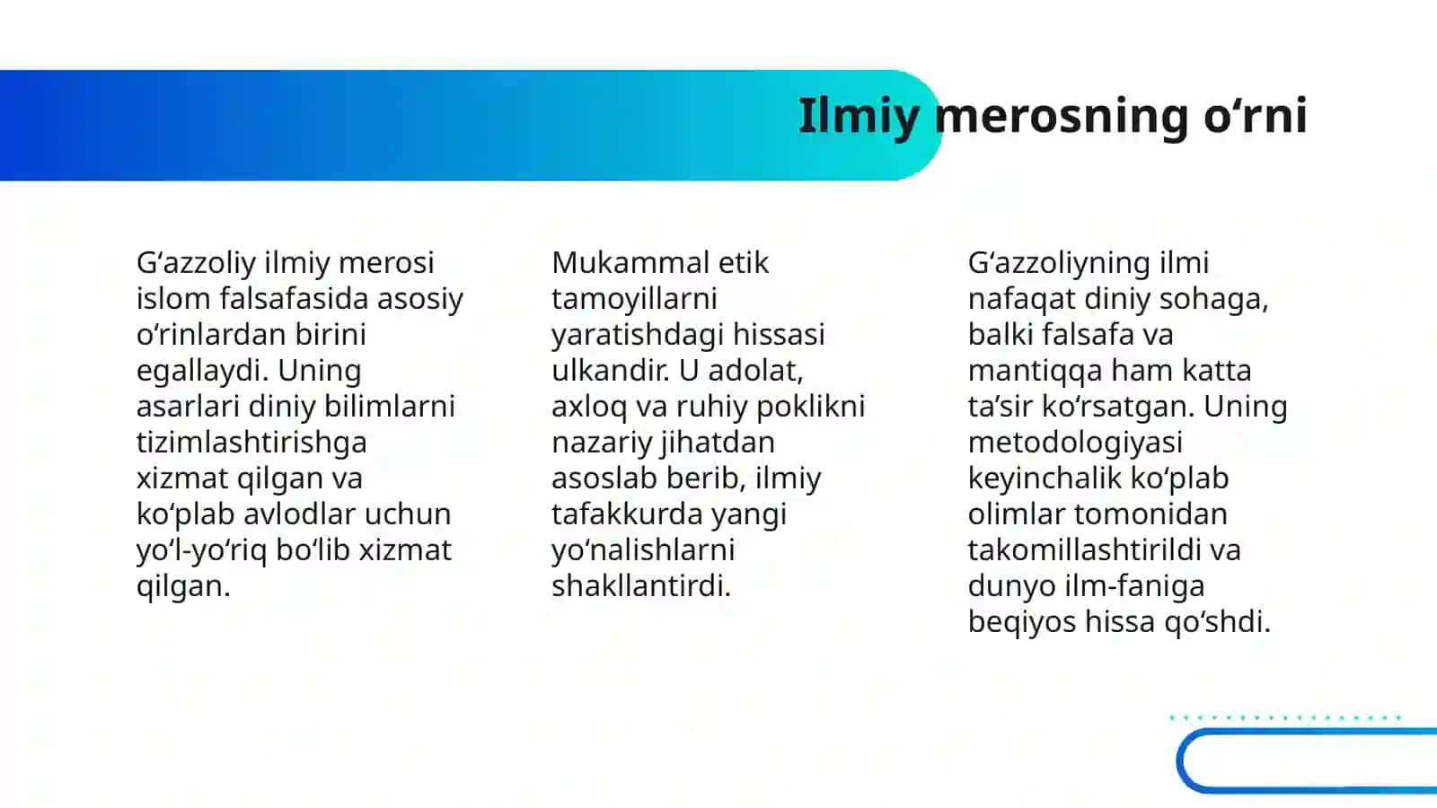 ABU HOMID GʻAZZOLIYNING “MUKOSHAFATUL QULUB” ASARINING MAZMUNI 4