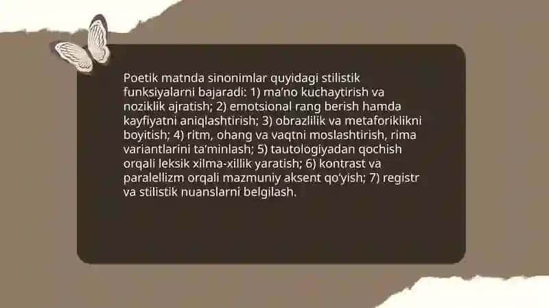 Leksik sinonimlar poetik vosita sifatida 4