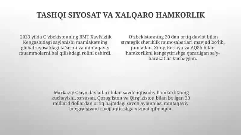 Yangi O'zbekiston ijtimoiy siyosiy va madaniy hayotda ro'y berayotgan o'zgarishlari 4