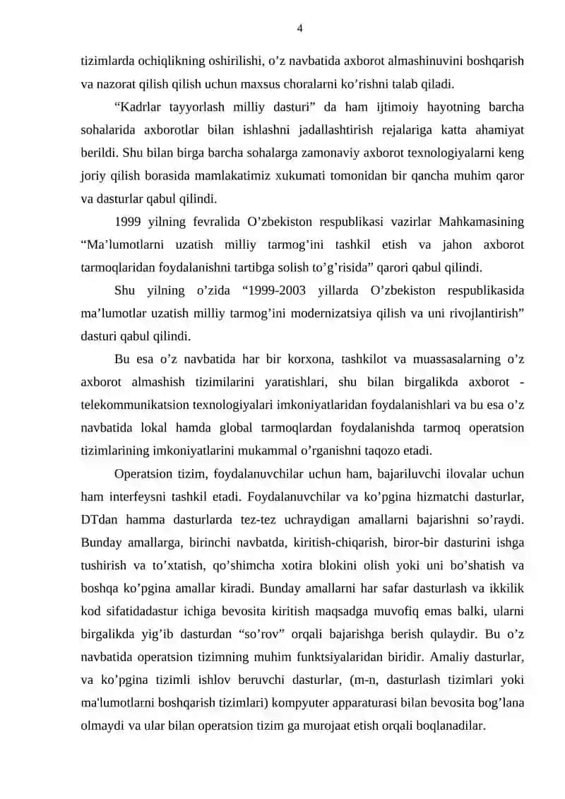 Server kompyuterning dasturiy ta’minoti va undan foydalanish 4
