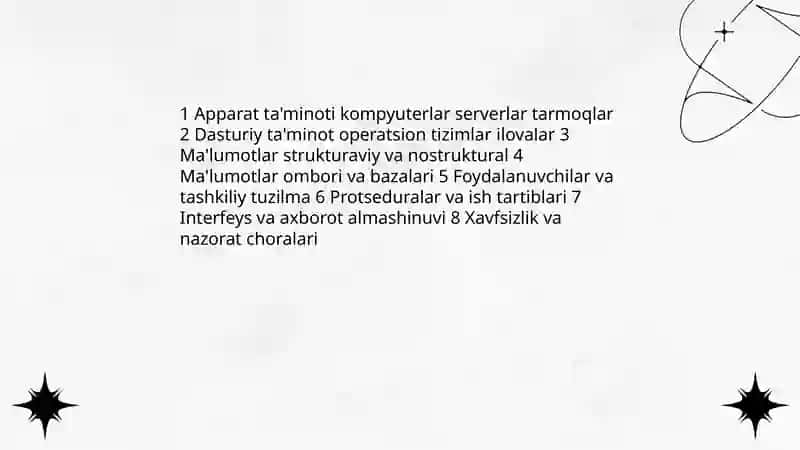 Axborot tizimlarning tushunchasi 4