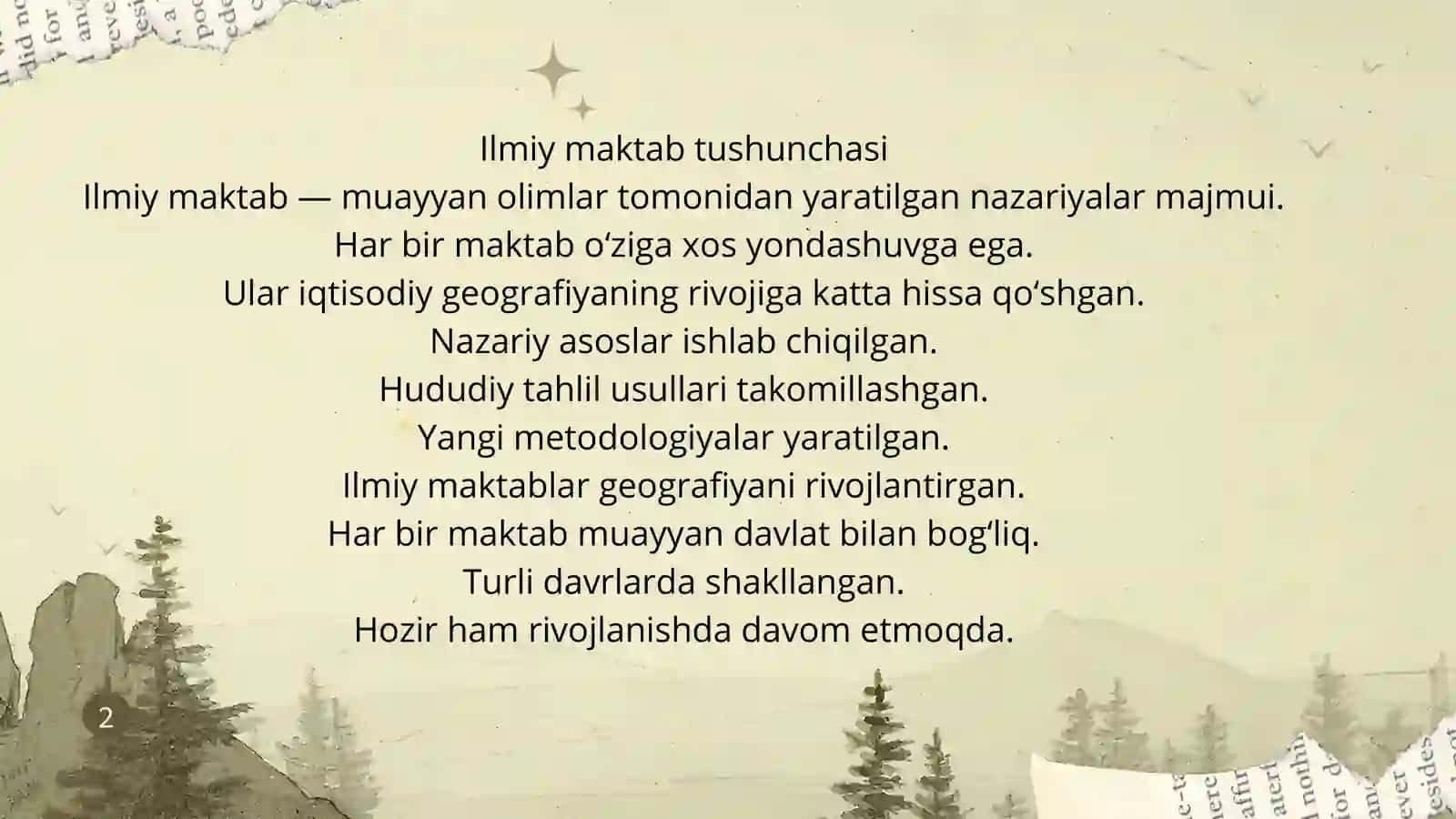 Iqtisodiy geografiyada shakllangan ilmiy maktablar 4