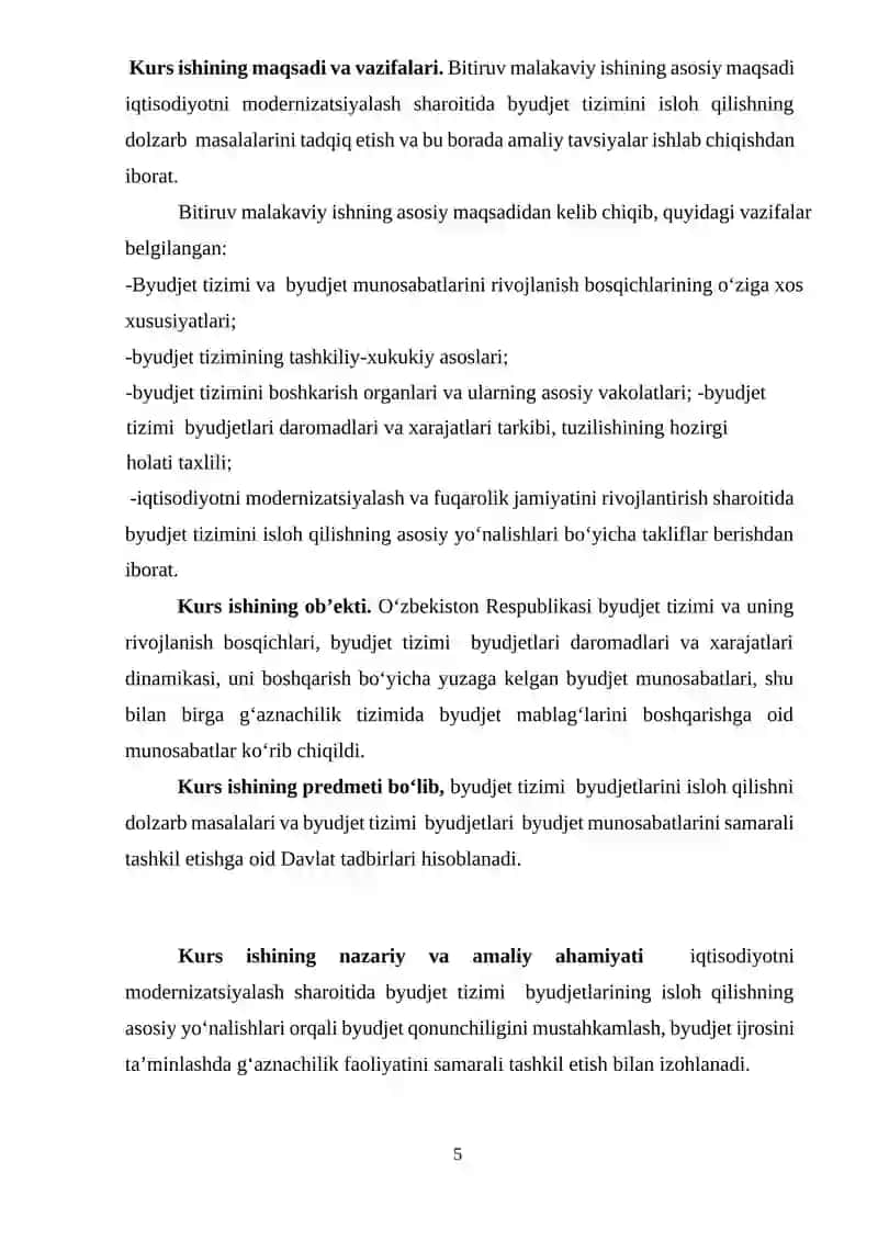 iqtisodiyotni modernizatsiyalash sharoitida byudjet tizimi  byudjetlarining isloh qilishning asosiy yo‘nalishlari orqali byudjet qonunchiligini mustahkamlash 4