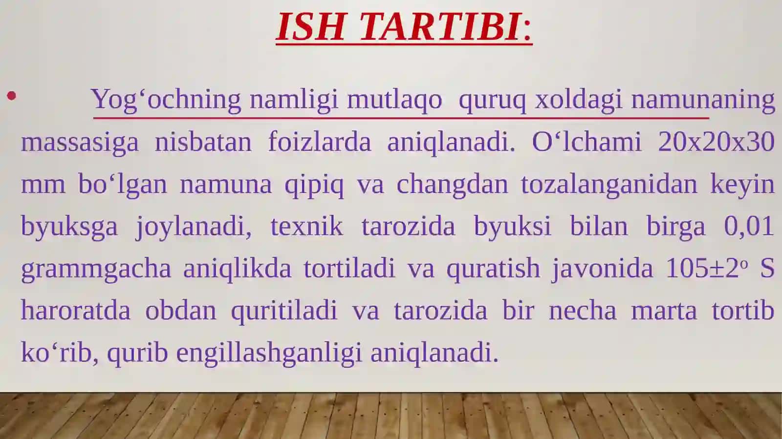 Yog'ochning namligini aniqlash 4