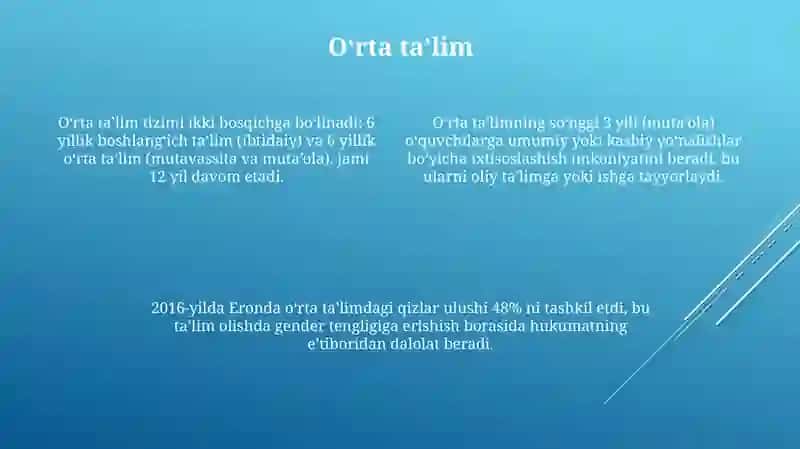 Maktabgacha talim jarayoni va maktab talimi oliy talim jarayoni 4