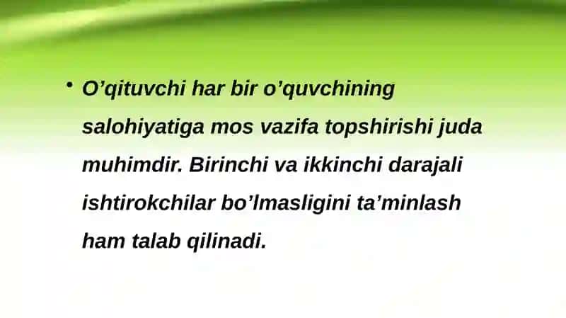 Ishbilarmonlik o`yinlari texnologiyasi 4